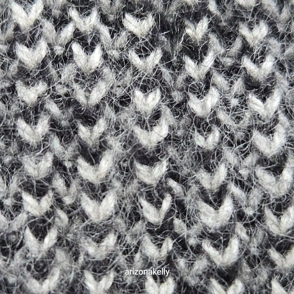 {{{Thick}}} Cashmere Wrap Birdseye Knit Black & White Symphony - Picture 12 of 14